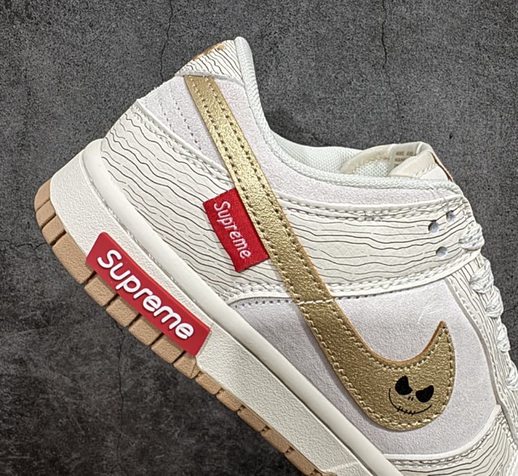 280 Supreme x Nk Dunk Low Joint-Golden Ghost Face SB Low-top Casual Sneakers XD6