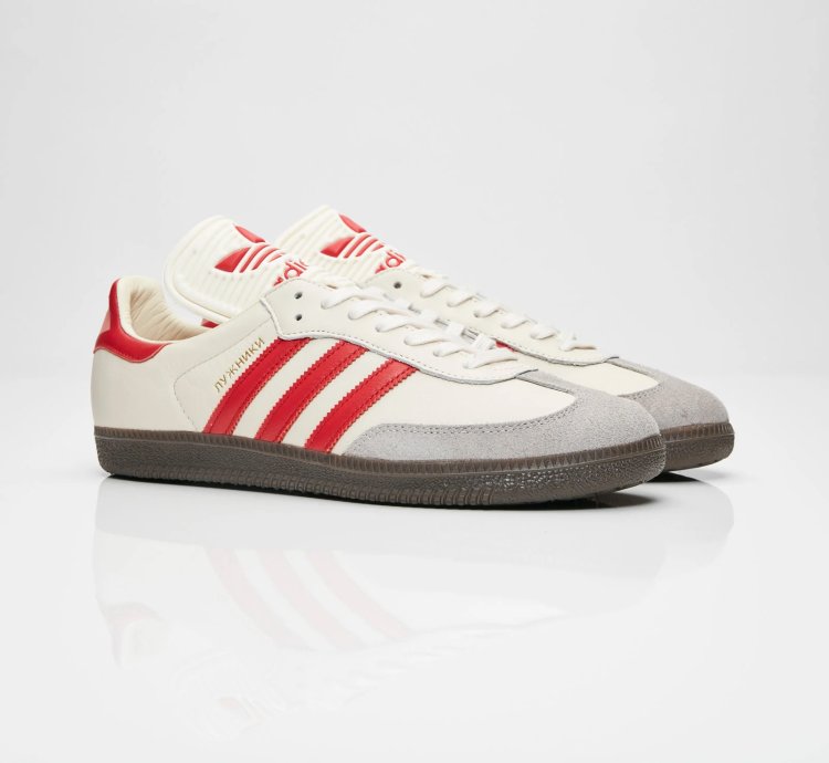 adidas Shoes Samba Classic OG White Scarlet Granite - CQ2216