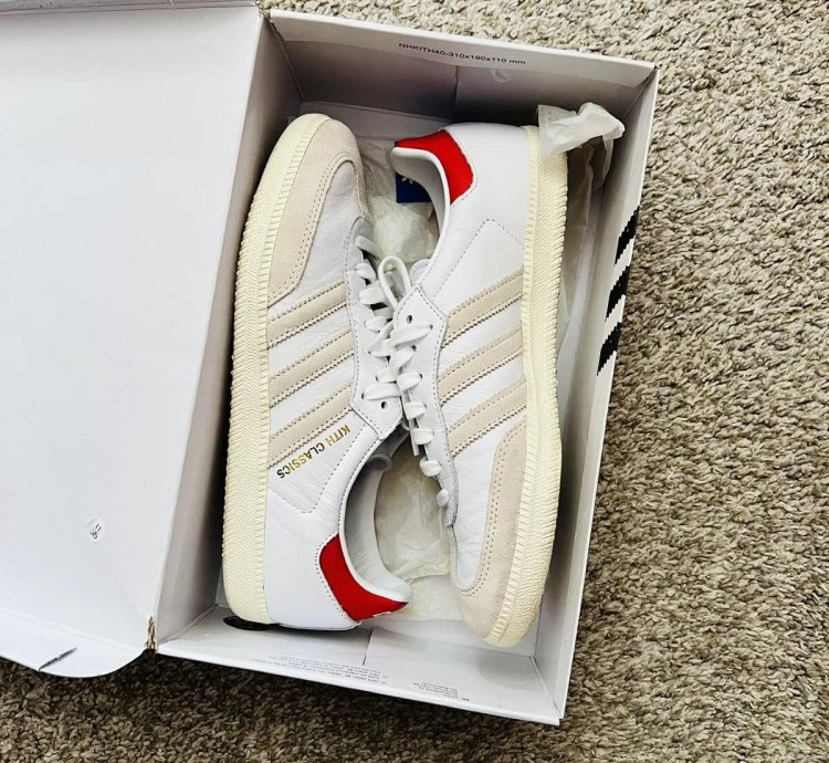 adidas Shoes Samba OG Classics White Red -  GY2544