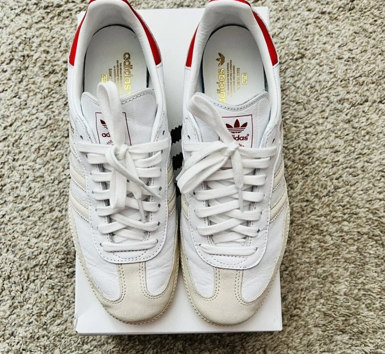 adidas Shoes Samba OG Classics White Red -  GY2544