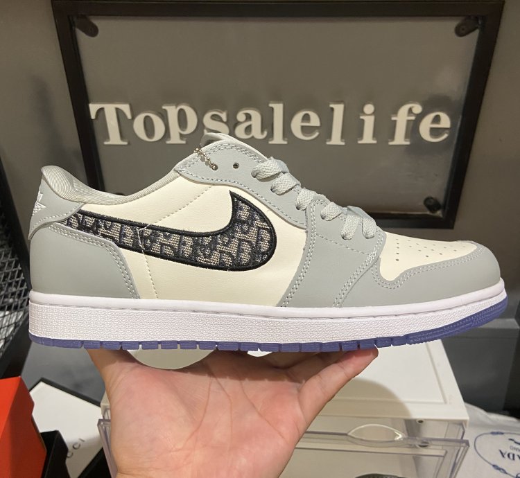 Dior x Air Jordan 1 Low 'Wolf Grey' CN8608-002