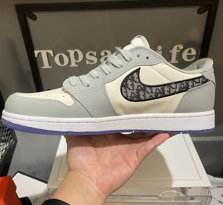 Dior x Air Jordan 1 Low 'Wolf Grey' CN8608-002