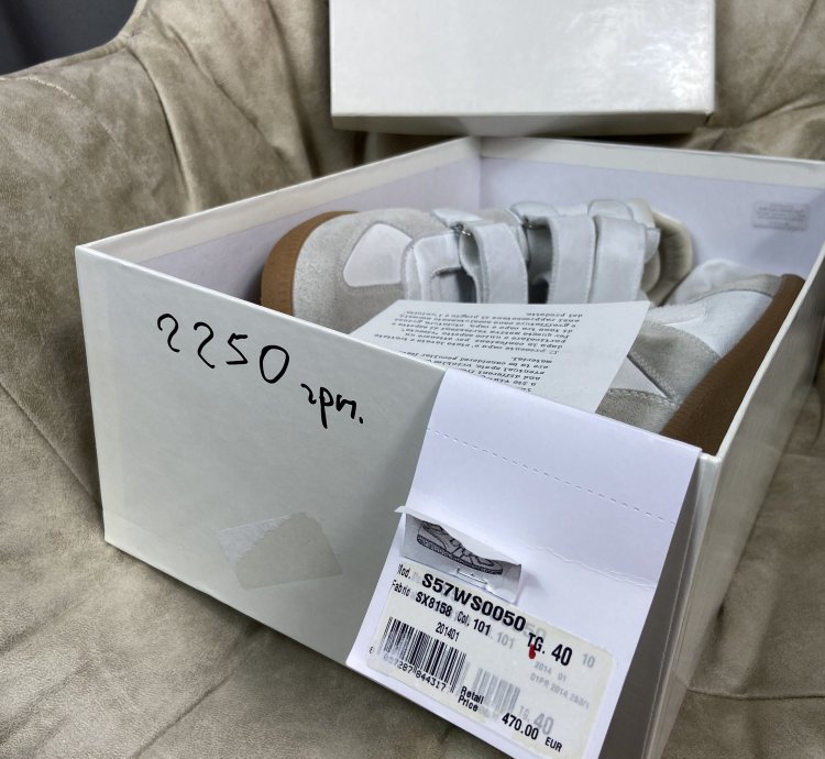 Maison Margiela High Top Strap Sneakers Box New
