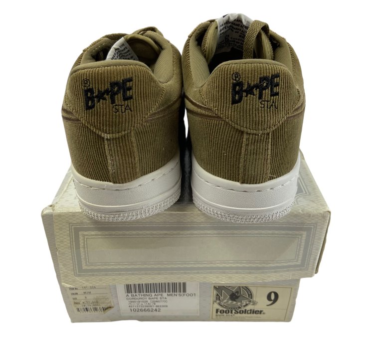 2011 NEW Bape Tan Corduroy Bapesta
