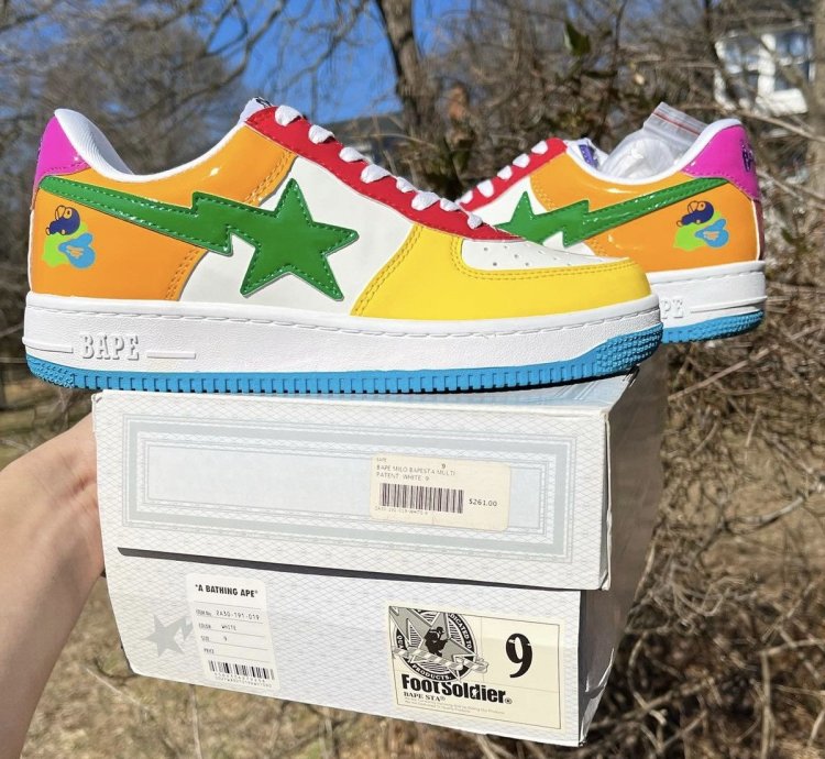 2013 Bathing Ape Baby Milo Multi Patent Leather Bapesta
