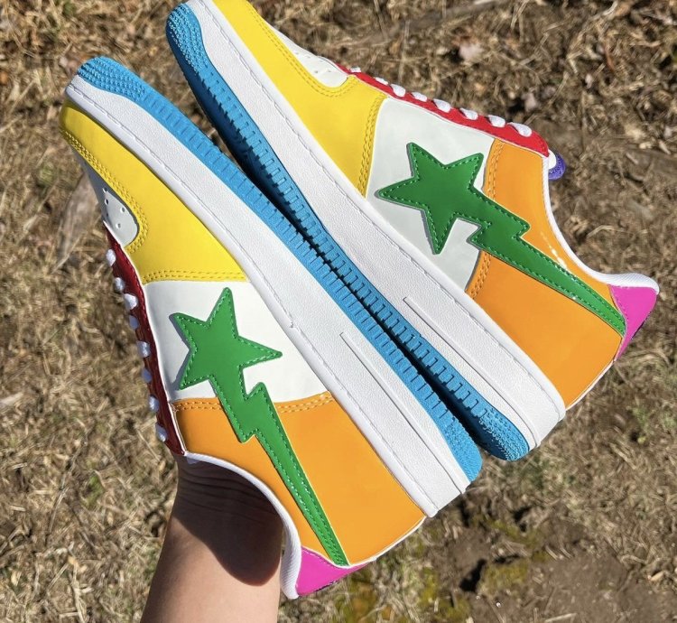 2013 Bathing Ape Baby Milo Multi Patent Leather Bapesta