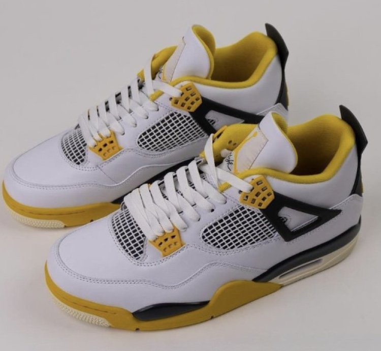 Mens Wmns Air Jordan 4 Retro Vivid Sulfur AQ9129 101