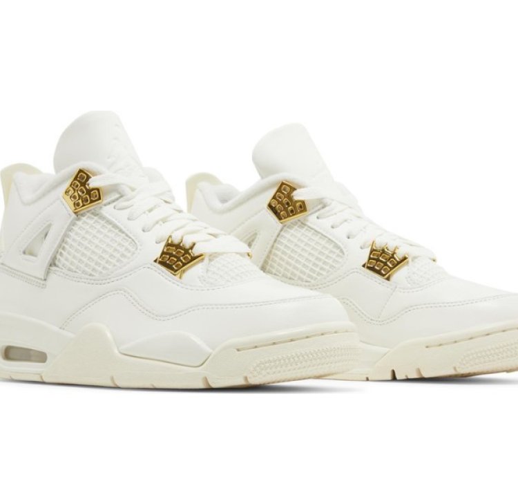 Mens Wmns Air Jordan 4 Retro Metallic Gold AQ9129 170