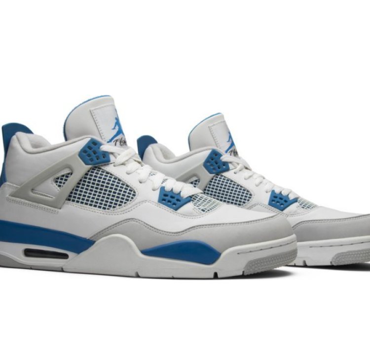 Mens Wmns Air Jordan 4 Retro Military Blue 2012 308497 105 / 408452 105