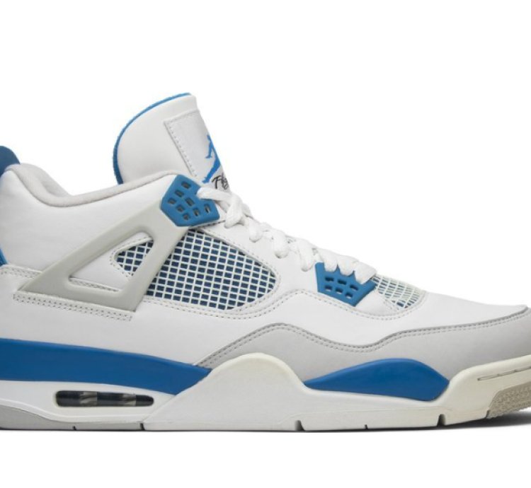 Mens Wmns Air Jordan 4 Retro Military Blue 2012 308497 105 / 408452 105