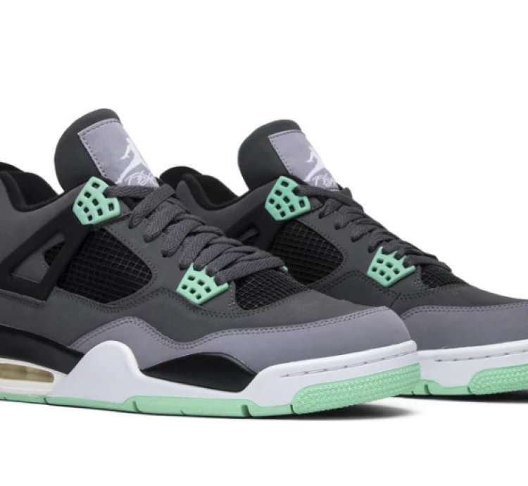 Mens Wmns Air Jordan 4 Retro Green Glow 308497 033 / 408452