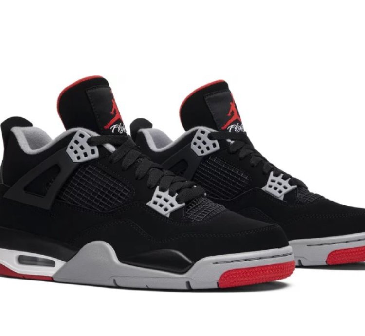 Mens Wmns Air Jordan 4 Retro OG Bred 2019 308497 060 / 408452 060