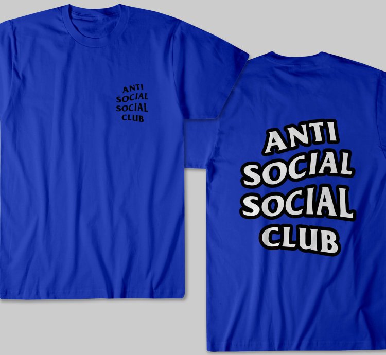 Anti Social Social Club Classic Logo Blue T Shirt