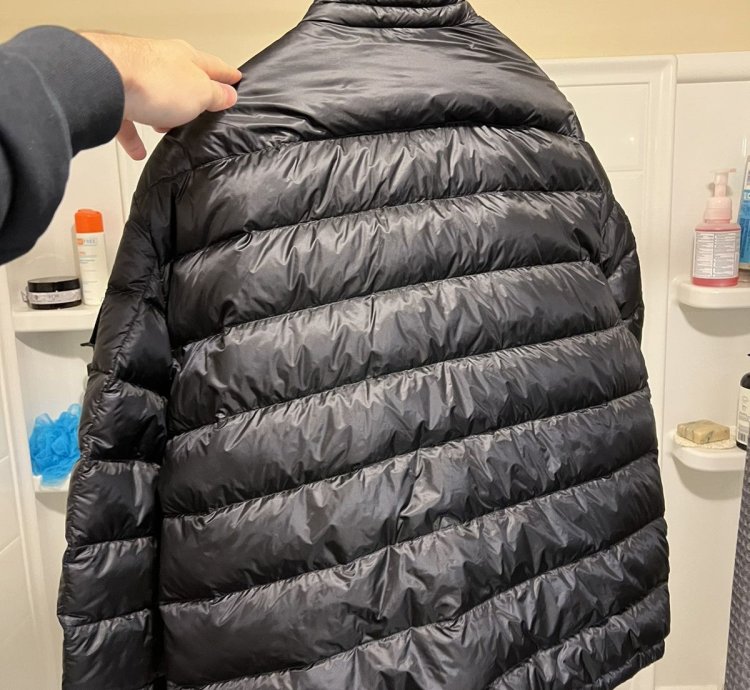 Black moncler puffer jacket