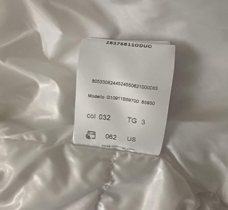 Mens New White Moncler Jacket (Size 3 ) 1 450