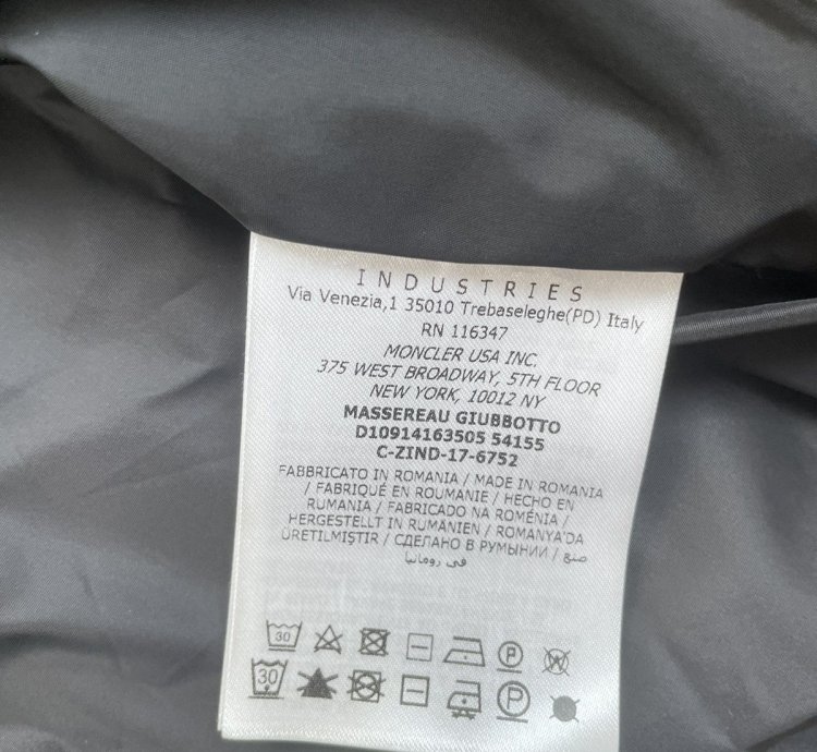 Moncler Black Massereau Jacket