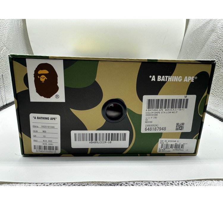 10 - Bathing Ape Bape Sta Low color camo red