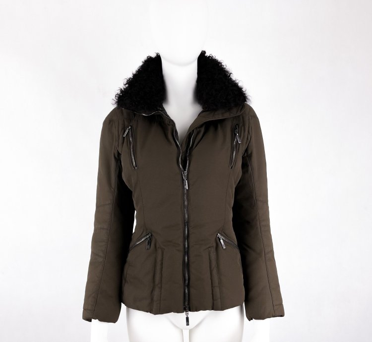 Moncler brown puffer jacket