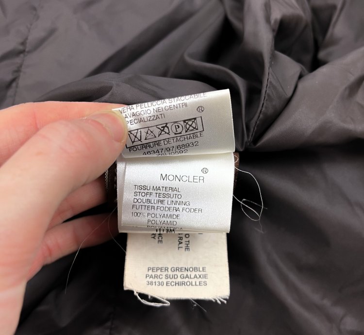 Moncler brown puffer jacket