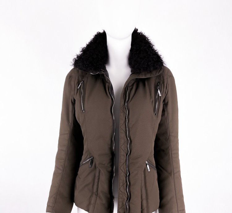 Moncler brown puffer jacket