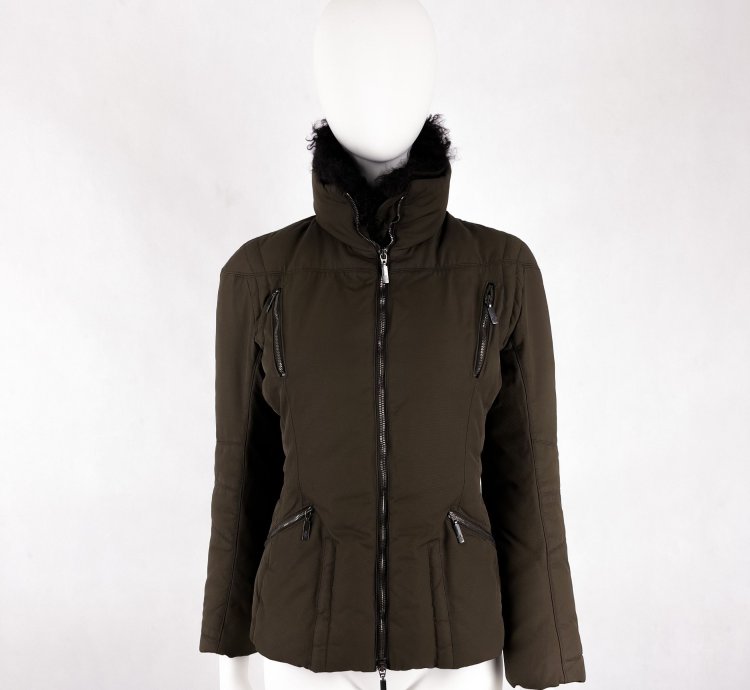 Moncler brown puffer jacket
