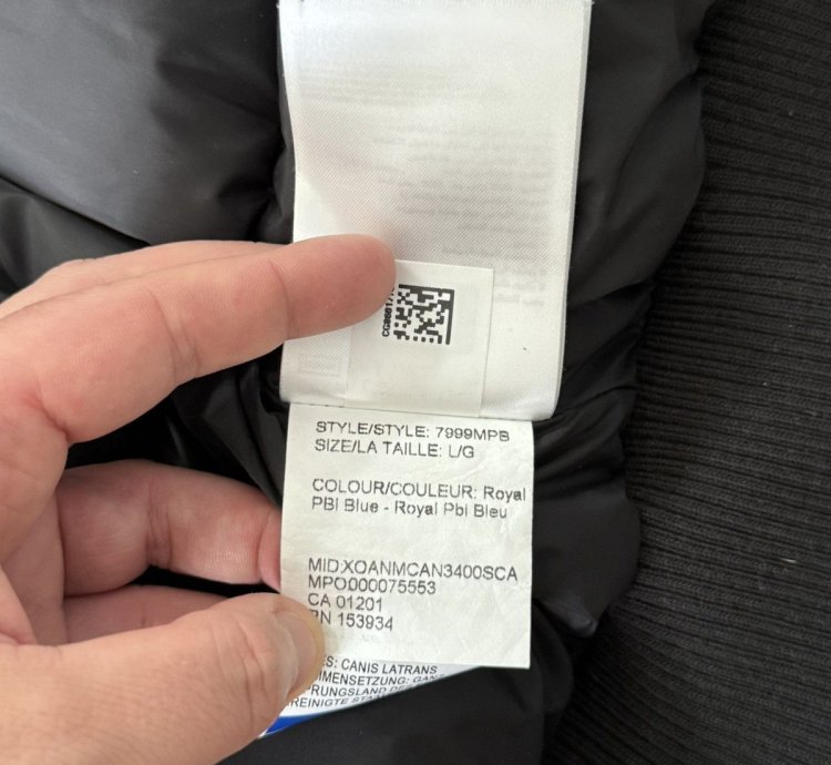 1700 Canada Goose Chilliwack Bomber PBI Canada Goose Bomber