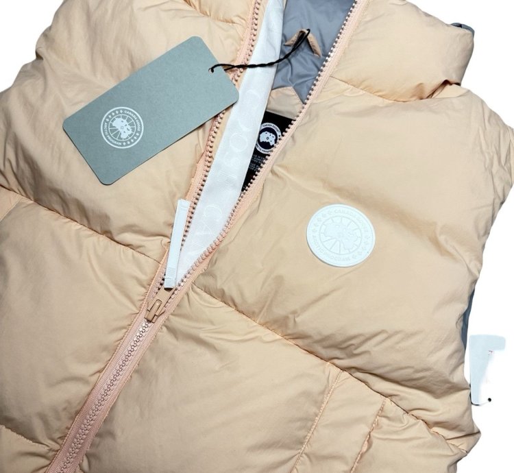 Authentic CANADA GOOSE Men Orange Puffer Vest Sz XL