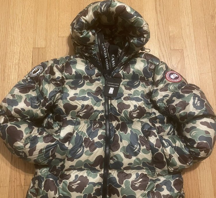 BAPE AND CANADA GOOSE CAMO PUFFER