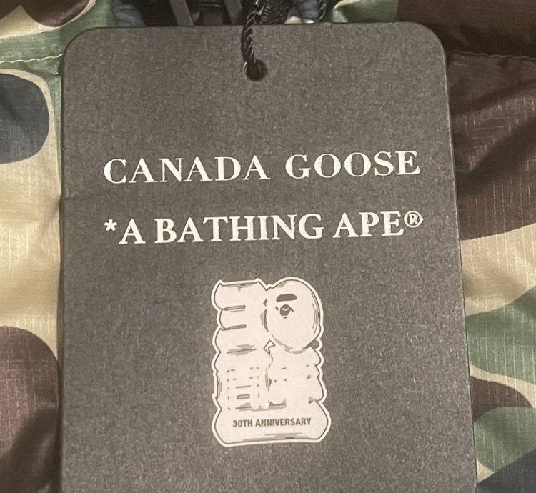 BAPE AND CANADA GOOSE CAMO PUFFER