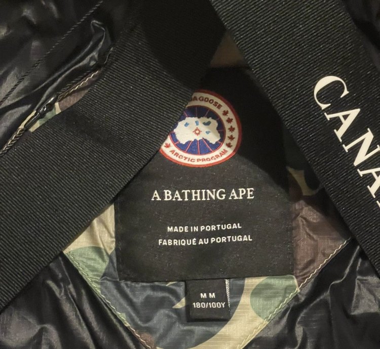BAPE AND CANADA GOOSE CAMO PUFFER