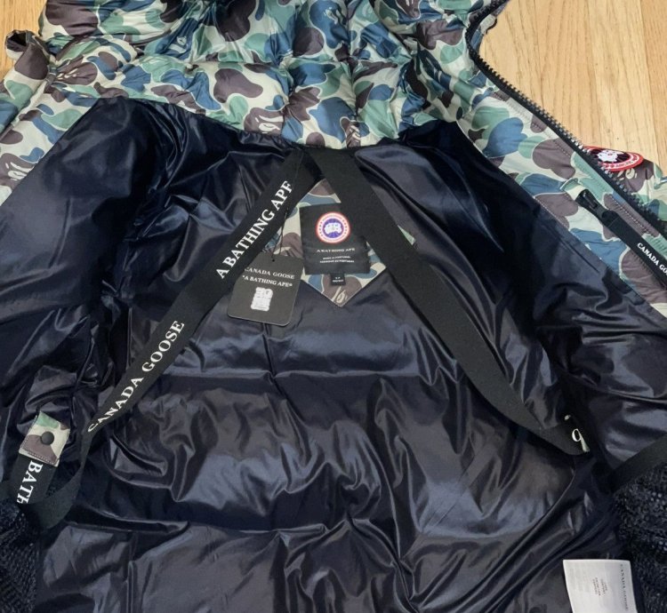 Bape Canada Goose ABC Camo Crofton Puffer Jacket