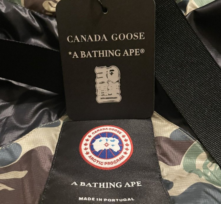 Bape Canada Goose ABC Camo Crofton Puffer Jacket