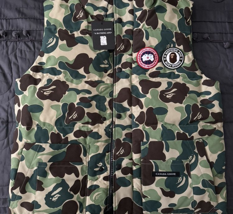 Bape Canada Goose Freestyle Camo Vest