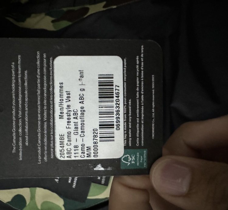 Bape Canada Goose Freestyle Camo Vest