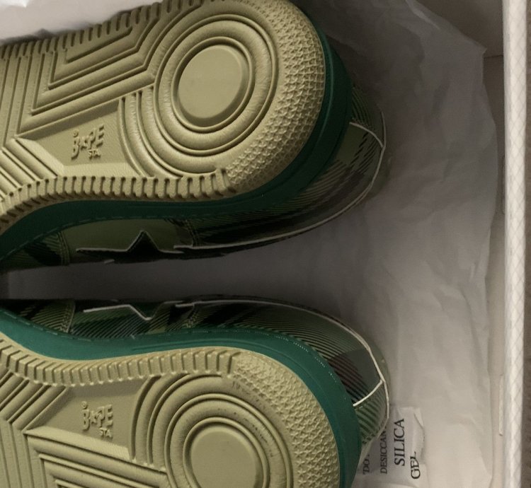 2008 DS Bapesta Plaid Tartan Green