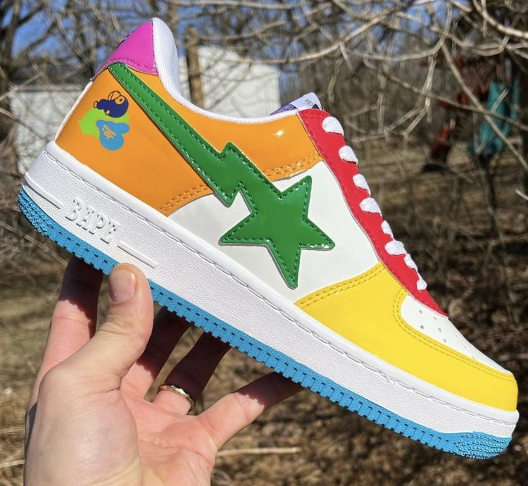 2013 Bathing Ape Baby Milo Multi Patent Leather Bapesta