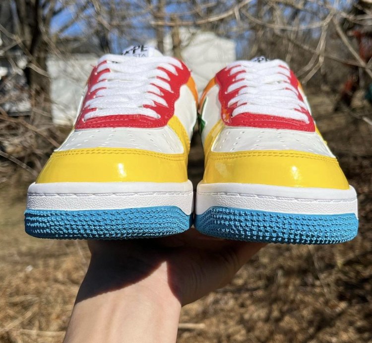 2013 Bathing Ape Baby Milo Multi Patent Leather Bapesta