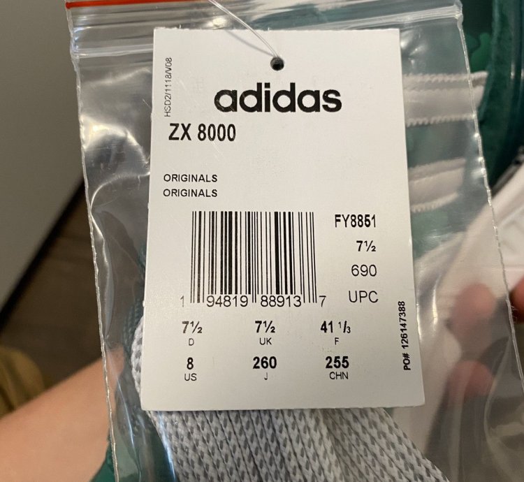 2020 Adidas Bape Undefeated ZX 8000 sz 8