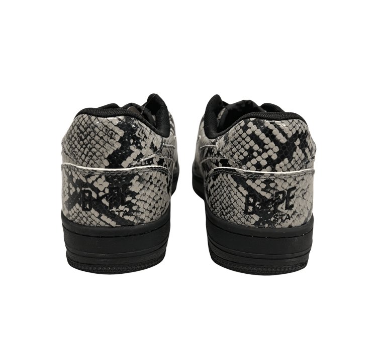 2020 Bape Bathing Ape Bapesta Low Snakeskin Grey Black