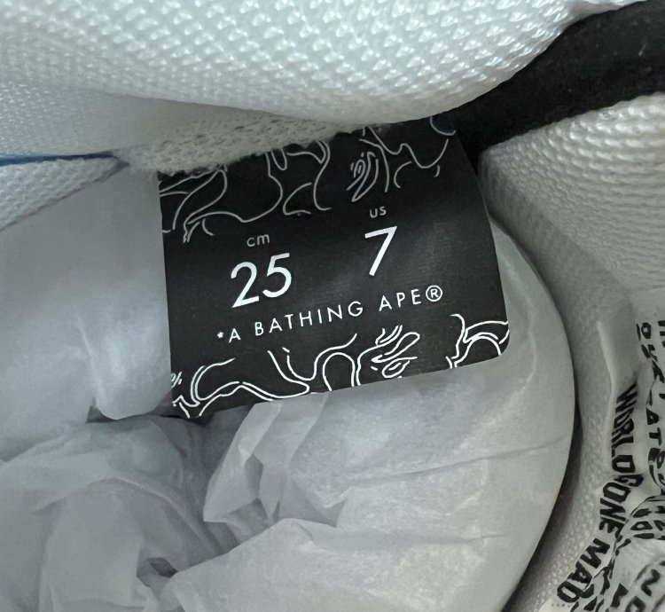 2021 Bape Bapesta Low M1 Color Block Shark Face Black White