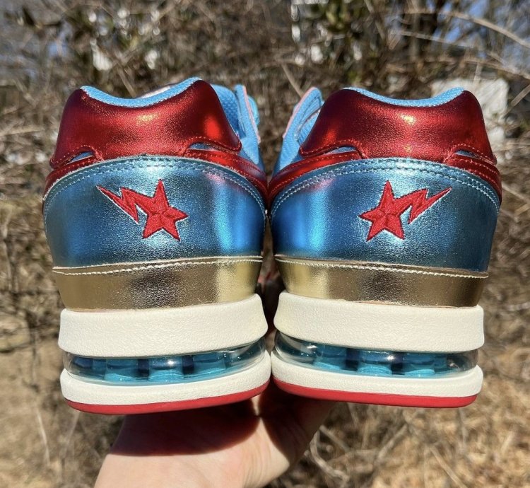 2021 Bathing Ape Metallic Red Blue Roadsta