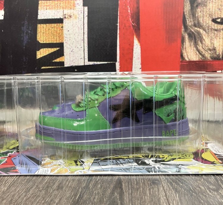 2022 Bape Bapesta Low Marvel Hulk - Green Purple Black