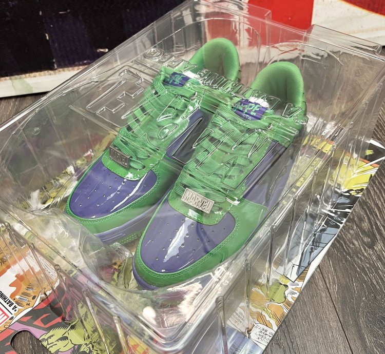 2022 Bape Bapesta Low Marvel Hulk - Green Purple Black