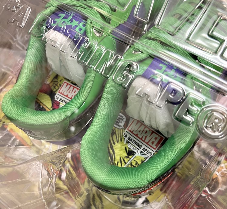 2022 Bape Bapesta Low Marvel Hulk - Green Purple Black