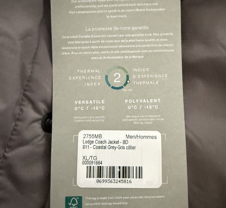 Canada Goode Lodge Coach Jacket XL Coastal Grey
