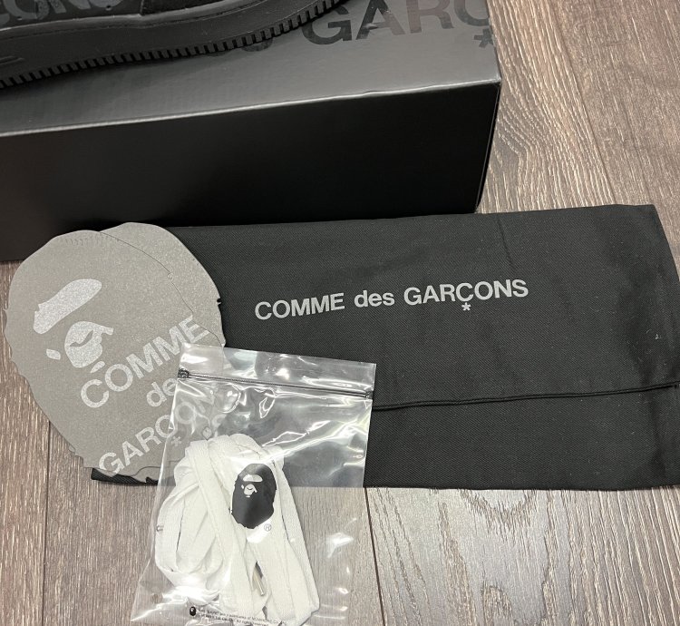 2022 Bape Comme Des Garcons CDG Osaka Bapesta Low Black