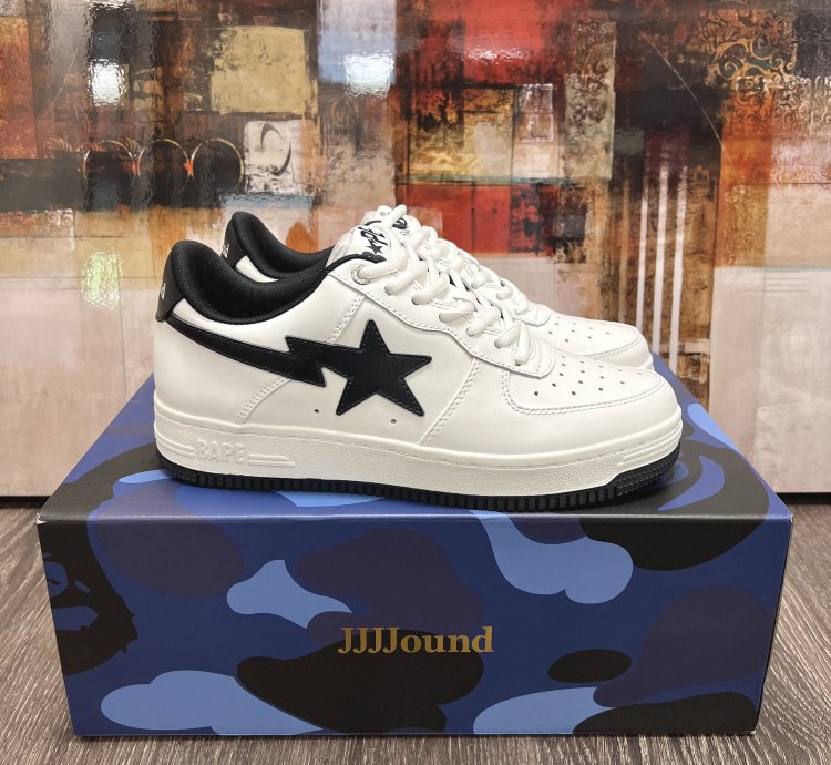 2023 Bape JJJJound Bapesta Low White Navy Blue
