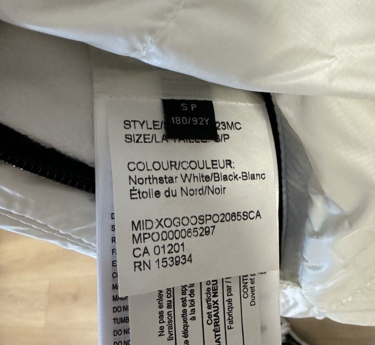 CANADA GOOSE ANGEL CHEN Bayan puffer jacket sz New