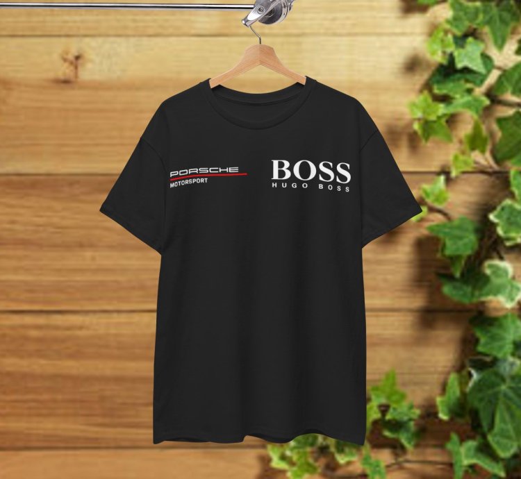Porsche Motorsport X Boss T-Shirt Black Shirt USA Size