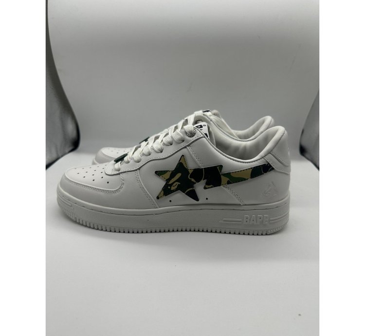 9 - Bathing Ape Bape Sta Low camo white green